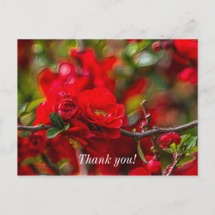 Postale Carte de remerciement illustrée de Quince Branch