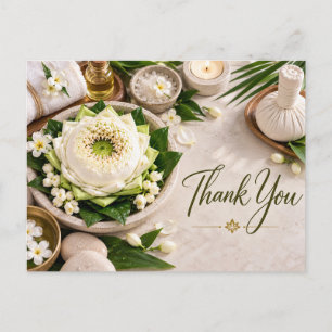 Postale Carte de remerciement lotus plié dans un bol en bo