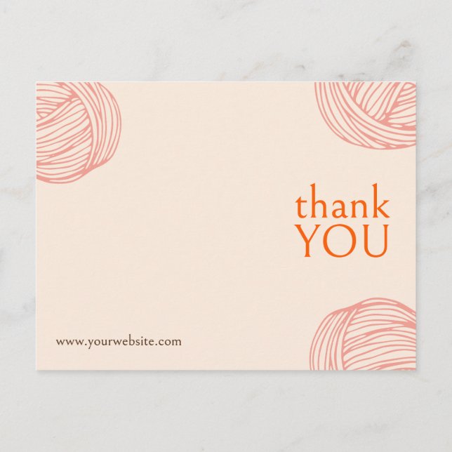 Postale Carte de remerciement moderne pour artistes de la  (Dos)