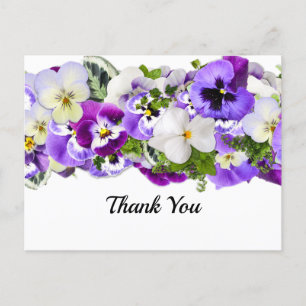 Postale Carte de remerciement Pensée