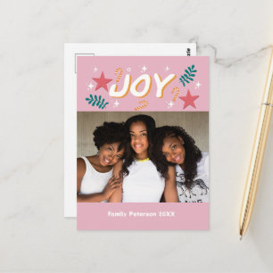 Postale carte de remerciement personnalisée tendance joie 