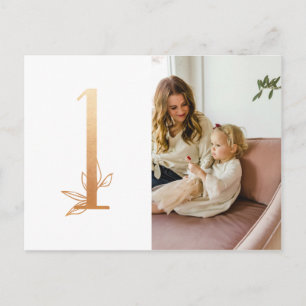 Postale Carte de remerciement photo pour premier anniversa