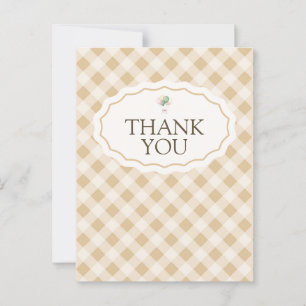 Postale Carte de remerciement pour baby shower Plaid Goose