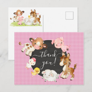 Postale Carte de remerciement pour Baby Shower sur le thèm