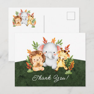 Postale Carte de remerciement pour Baby Shower sur le thèm