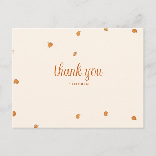 Postale Carte de remerciement pour citrouille (Devant)