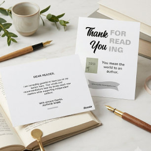 Postale Carte de Remerciement pour la Lecture Promotion Au