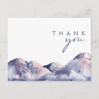 Carte de remerciement pour mariage en montagne l'h