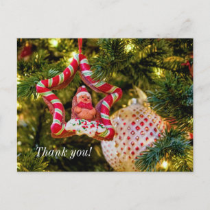 Postale Carte de remerciement pour ornement de Noël en pai