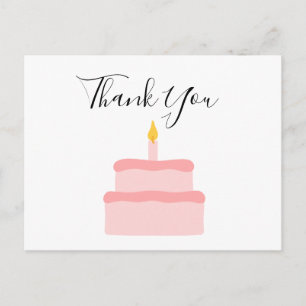 Postale Carte de remerciement pour un anniversaire avec gâ