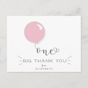 Postale Carte de remerciement pour un premier anniversaire