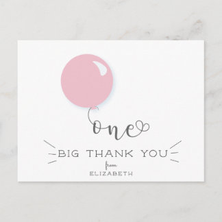 Postale Carte de remerciement pour un premier anniversaire
