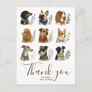 Postale Carte de remerciement pour vétérinaire pour chien 