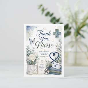 Postale Carte de remerciement sincère pour infirmière