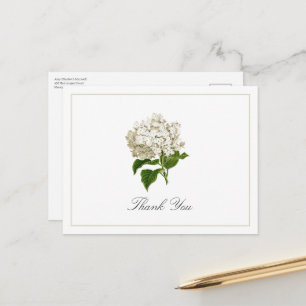 Postale Carte de remerciement traditionnelle avec fleur d'