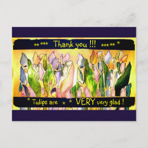 Postale Carte de remerciement Tulip Square