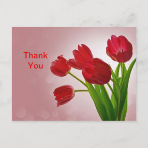 Postale Carte de remerciement Tulipes