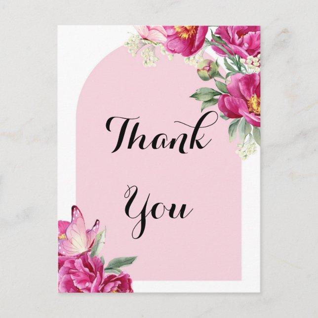 POSTALE CARTE DE REMERCIEMENTS (Devant)