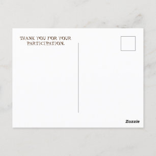 POSTALE CARTE DE REMERCIEMENTS