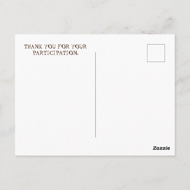 POSTALE CARTE DE REMERCIEMENTS (Dos)