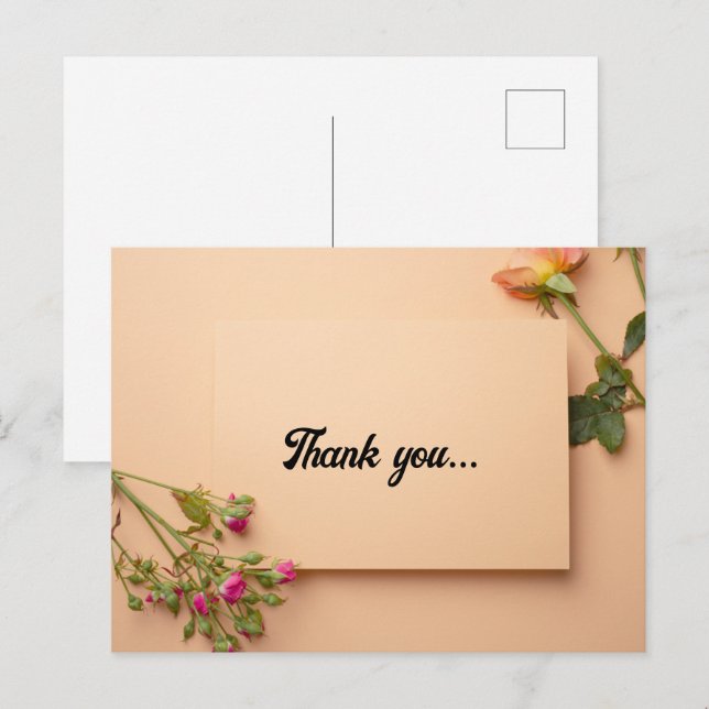 Postale Carte de remerciements (Devant / Derrière)