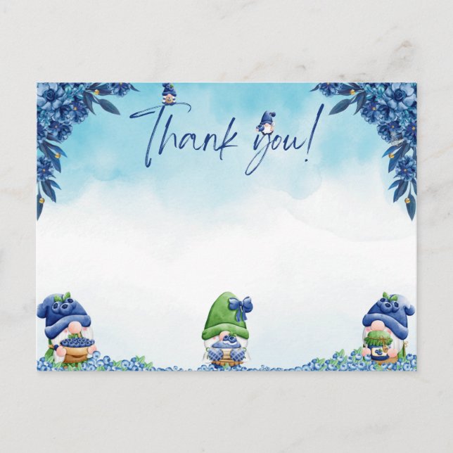 Postale Carte de remerciements (Blueberry Gnomes) (Devant)