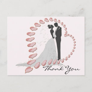 Postale Carte de remerciements cadeau mariage