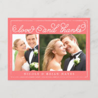 Carte de remerciements de bordure rustique - Coule