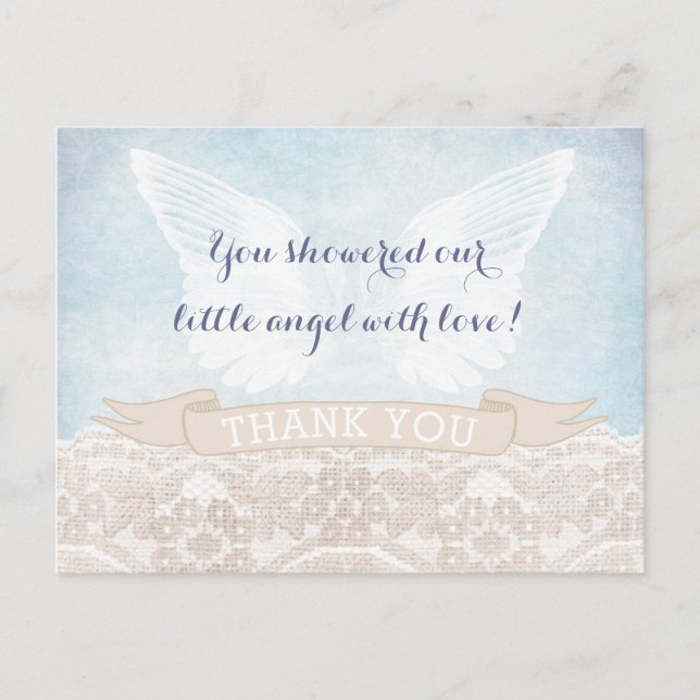 Postale Carte de remerciements de confirmation des ailes A (Devant)