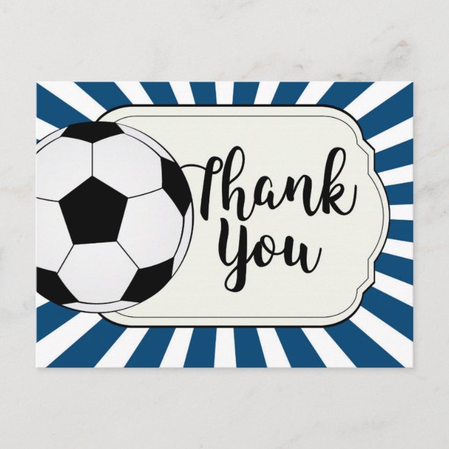 Postale Carte de remerciements de football, carte de remer (Devant)
