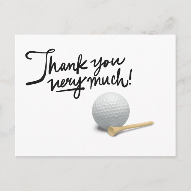 Postale Carte de remerciements de golf (Devant)