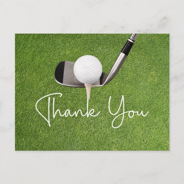 Postale Carte de remerciements de golf (Devant)