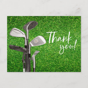 Postale Carte de remerciements de golf