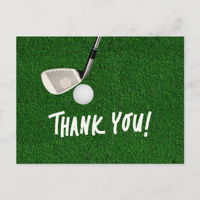 Postale Carte de remerciements de golf (Devant)