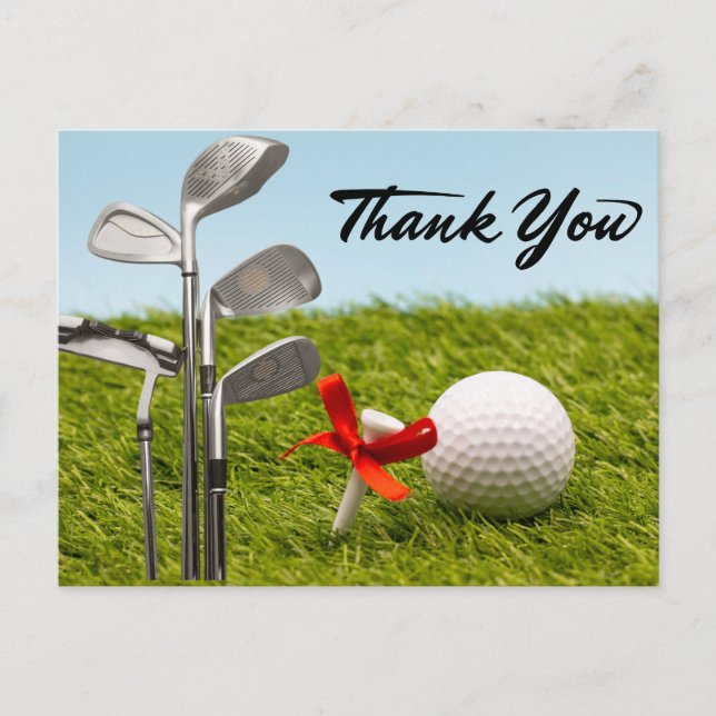 Postale Carte de remerciements de golf (Devant)