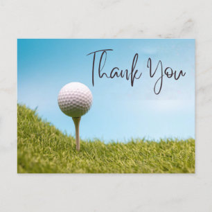 Postale Carte de remerciements de golf avec balle de golf 