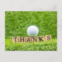 Carte de remerciements de golf avec balle de golf 