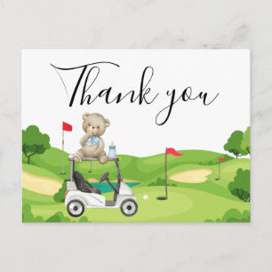 Postale Carte de remerciements de golf enfants bébé garçon