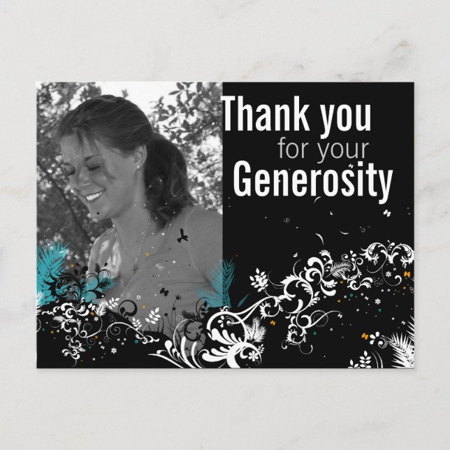 Postale Carte de remerciements de graduation personnalisée (Devant)