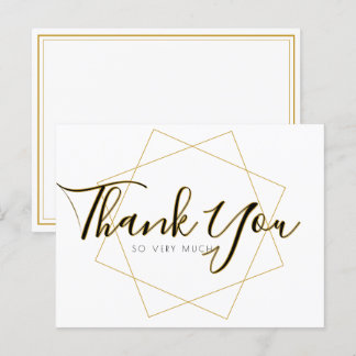 Postale Carte de remerciements de script classique