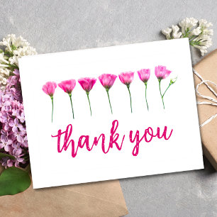 Postale Carte de remerciements - Design floral pour 85ème 