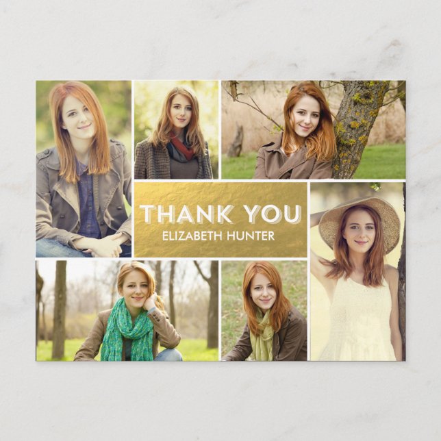 Postale Carte de remerciements d'obtention d'un diplôme de (Devant)