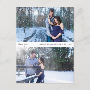 Postale Carte de remerciements du Baby shower Collage de p