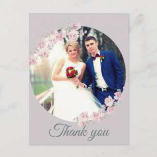 Postale Carte de remerciements floral rustique