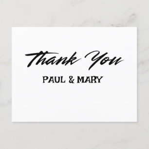 Postale Carte de remerciements mariage
