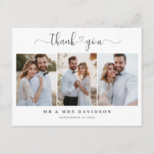 Postale Carte de remerciements Mariage Merci