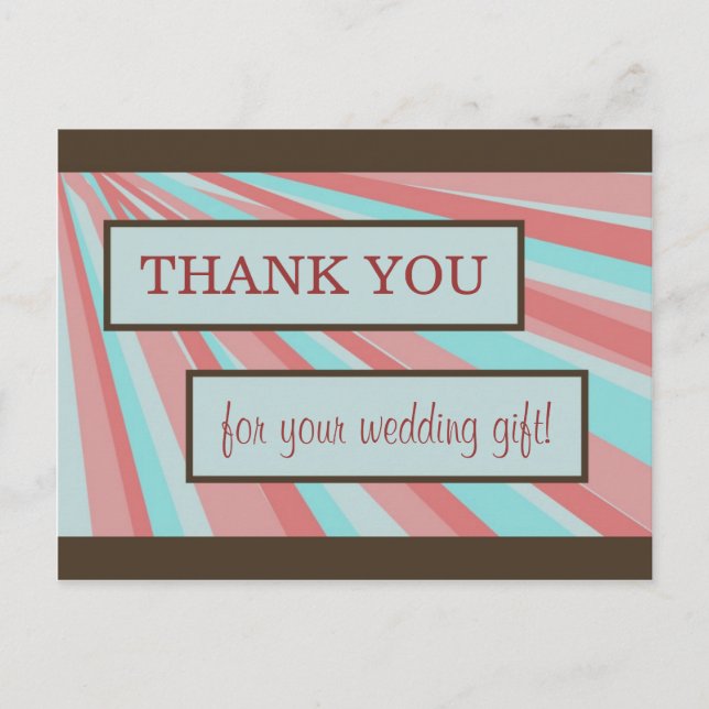 Postale Carte de remerciements mariage - Simple (Devant)