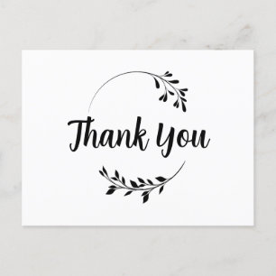 Postale Carte de remerciements mots de remerciement