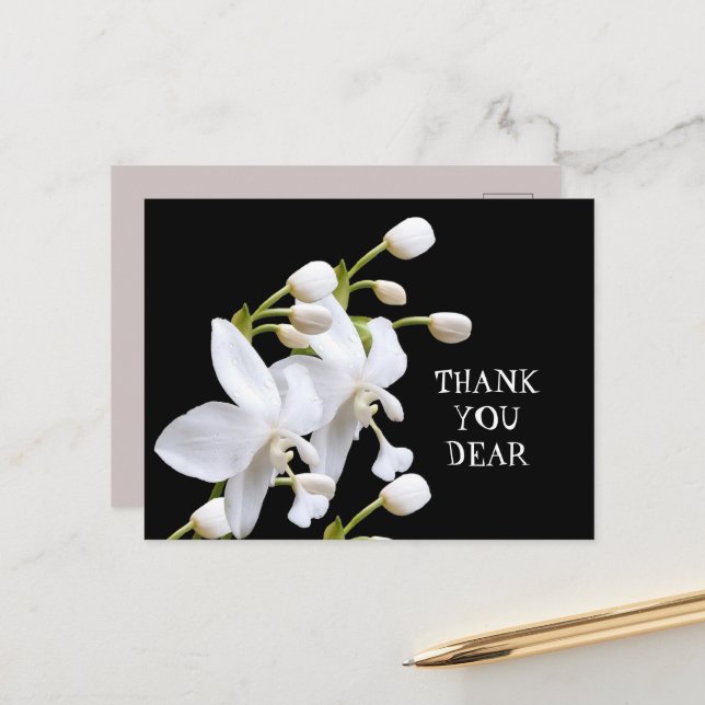 POSTALE CARTE DE REMERCIEMENTS NATUREL LOVER (Devant/Arrière en situation)