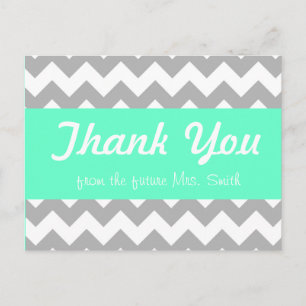 Postale carte de remerciements nuptiale